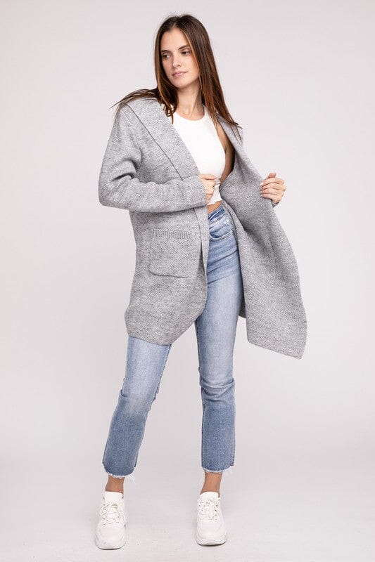 Francesca Cardigan con Cappuccio Aperto Frontal per Donne