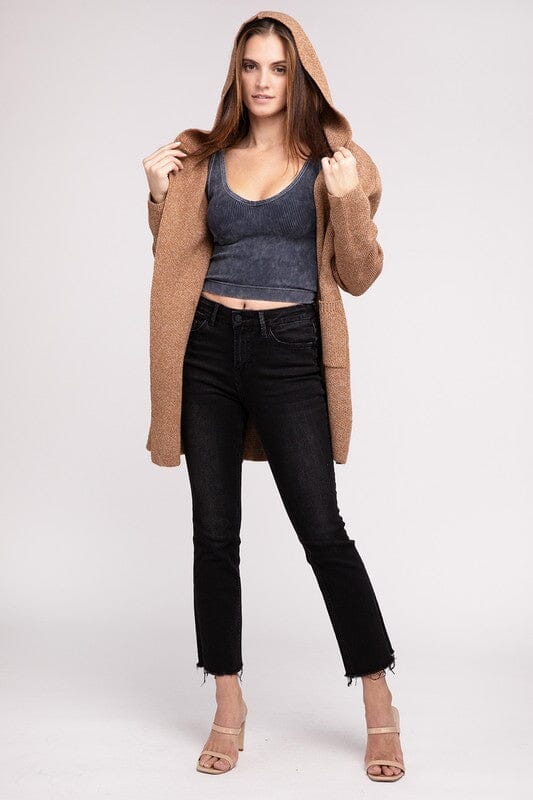 Francesca Cardigan con Cappuccio Aperto Frontal per Donne