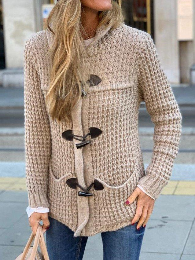 Giacca Casual e Confortevole per Donna – Design a Colore Unico