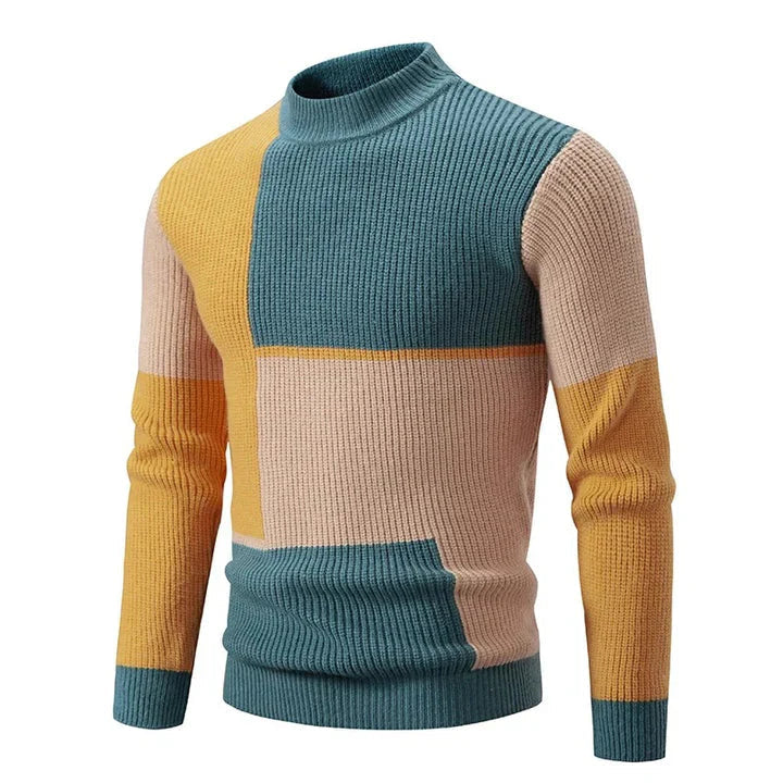 Maglione Autunnale per Uomo con Design Colorato – Stile Quotidiano