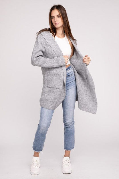Francesca Cardigan con Cappuccio Aperto Frontal per Donne