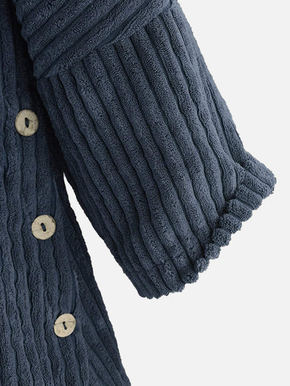 Cappotto Taglia Grande con Cappuccio e Orlo Asimmetrico