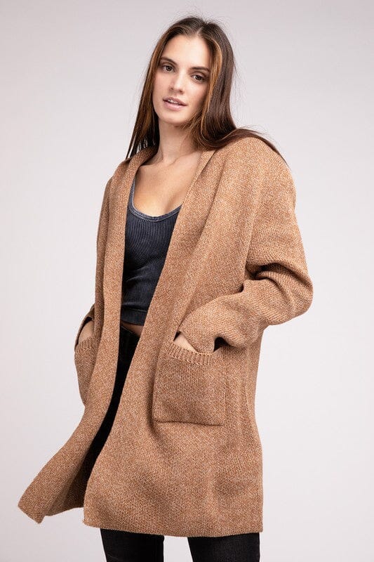 Francesca Cardigan con Cappuccio Aperto Frontal per Donne