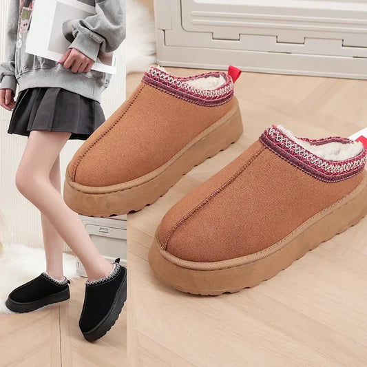 Pantofole in Lana Calde per Donne con Soletta Comfort