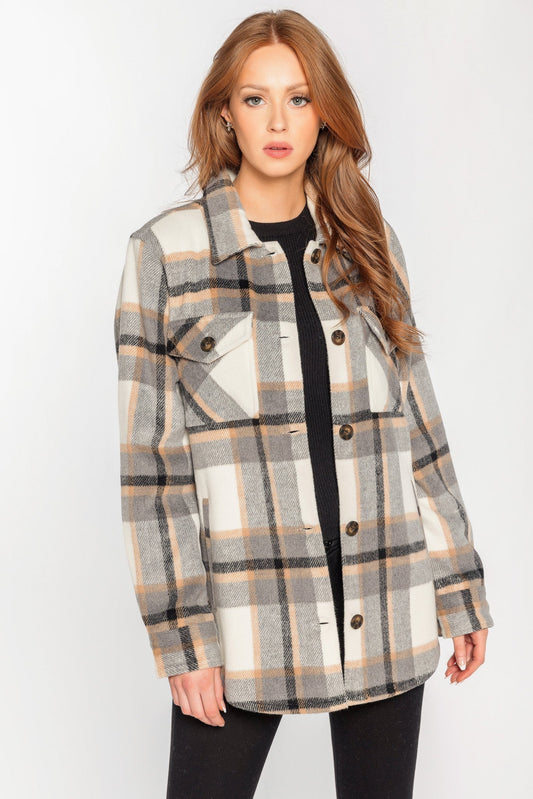 Elegante Shacket a Quadri Opal - Perfetto per Ogni Occasione