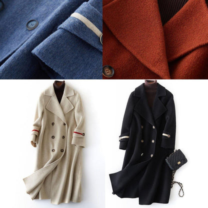 Cappotto Invernale Lungo Oversize con Chiusura a Doppio Petto