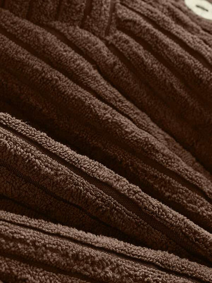 Cappotto Taglia Grande con Cappuccio e Orlo Asimmetrico