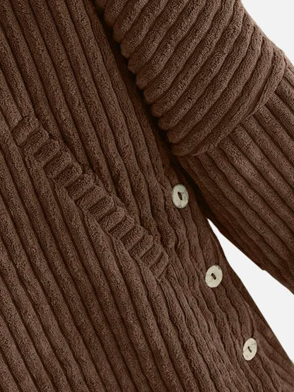 Cappotto Taglia Grande con Cappuccio e Orlo Asimmetrico