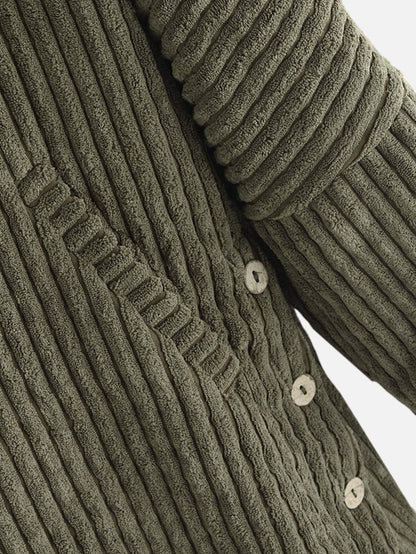 Cappotto Taglia Grande con Cappuccio e Orlo Asimmetrico