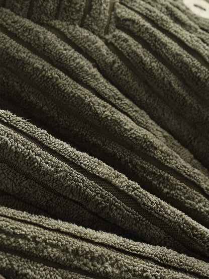 Cappotto Taglia Grande con Cappuccio e Orlo Asimmetrico