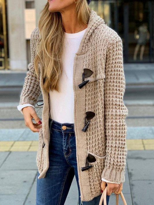 Giacca Casual e Confortevole per Donna – Design a Colore Unico